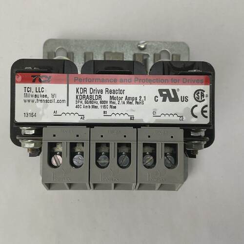 TCI KDRA8LDR KDR DRIVE REACTOR 2.1AMP 3PH 600V
