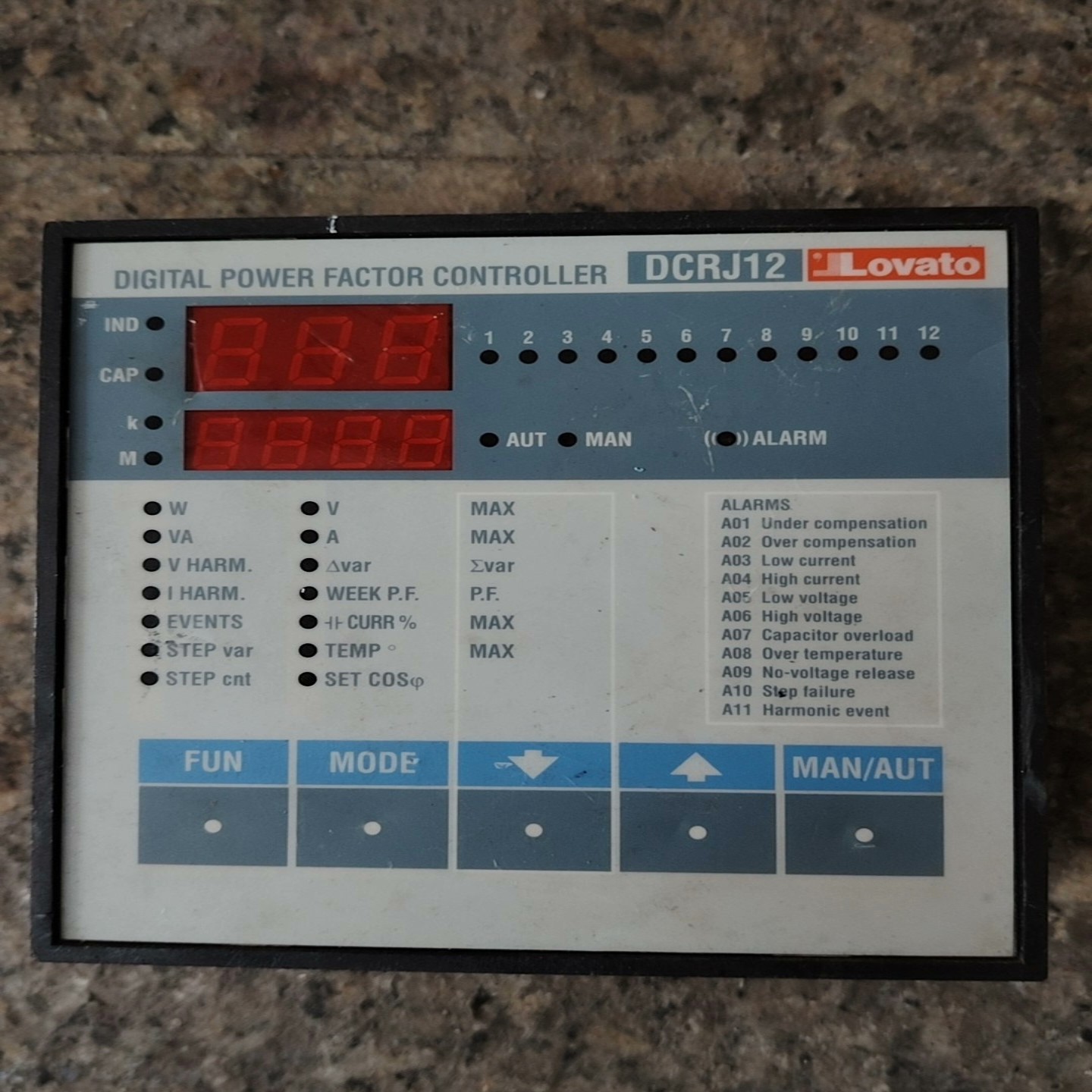 【议价】Lovato DCRJ12 数字功率因数控制器功能完好适