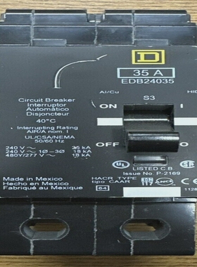 SQUAREDEDB240352P35A480VACCIRCUITBREAKER**USED-GUARA