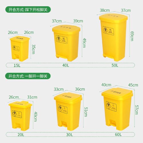 圆形锐器盒一次性小医疗垃圾桶诊所医疗利器盒黄色废物医院用针头