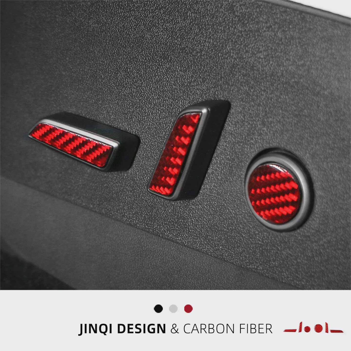 适用特斯拉ModelY车内座椅调节装饰贴model3碳纤维内饰改装饰配件