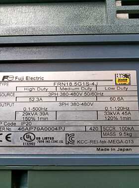 议价变频器18.51-4J，拆机两台，成色看图实物
