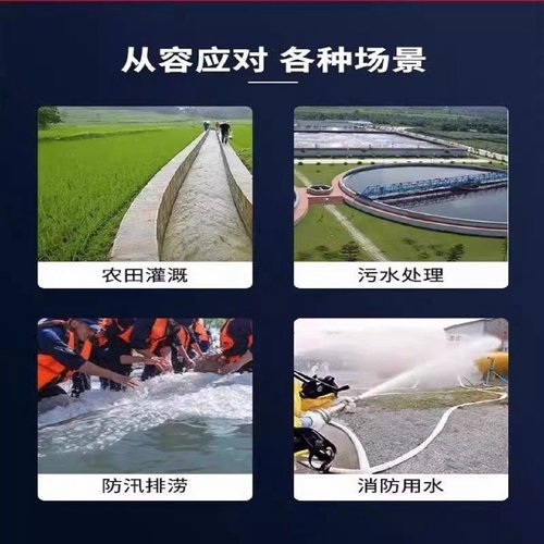 防汛排水泵抢险救援排污泵柴油机抽水泵大流量移动泵车抗洪排涝泵