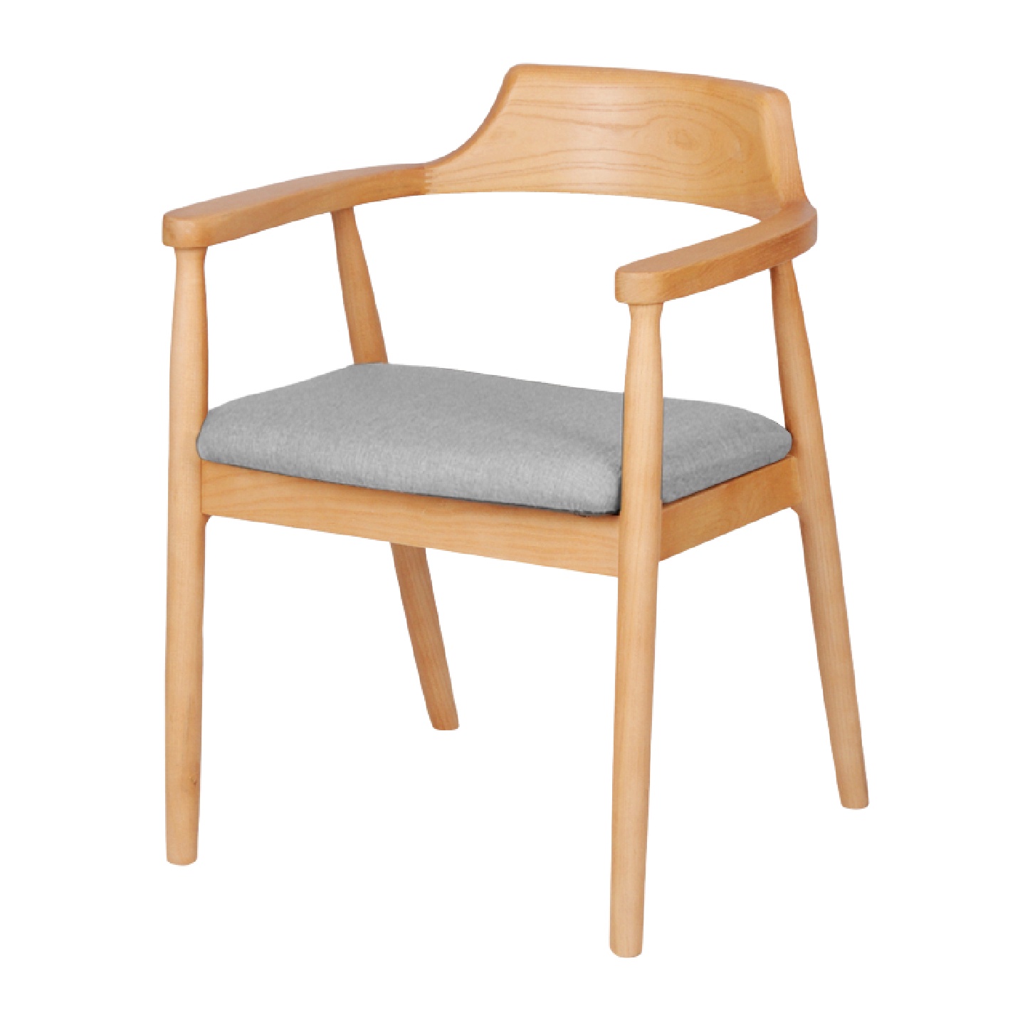 总统椅肯尼迪北欧实木餐椅广岛椅新中式简约家用背靠扶手椅圈椅子