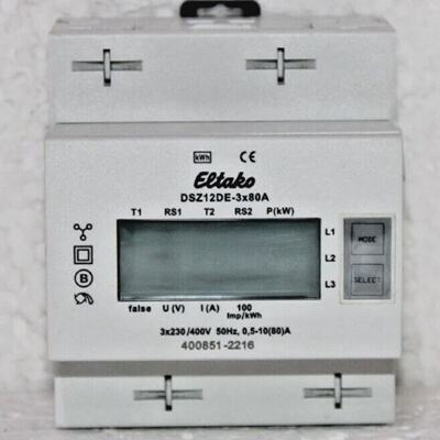 ELTAKO DSZ12DE3x80A ThreePhase Energy Meter Class B