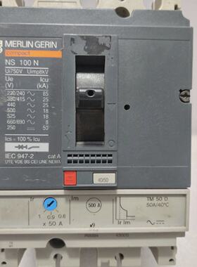 Merlin Gerin NS100N Circuit Breaker Ui 750V Uimp8kV TM50D 50