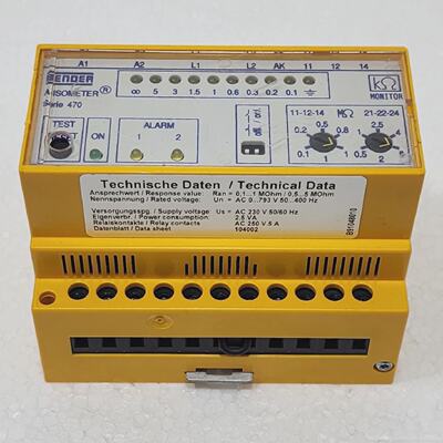 Bender Isomtre IR470LY260 B91048010 Moniteur De Rsistance DI