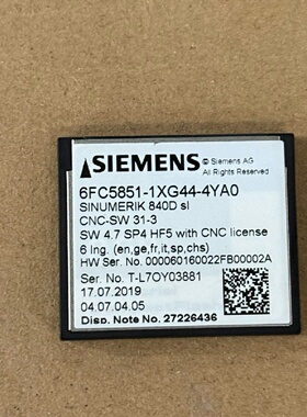 6FC58511XG444YA0西门子CF卡德国原装议价