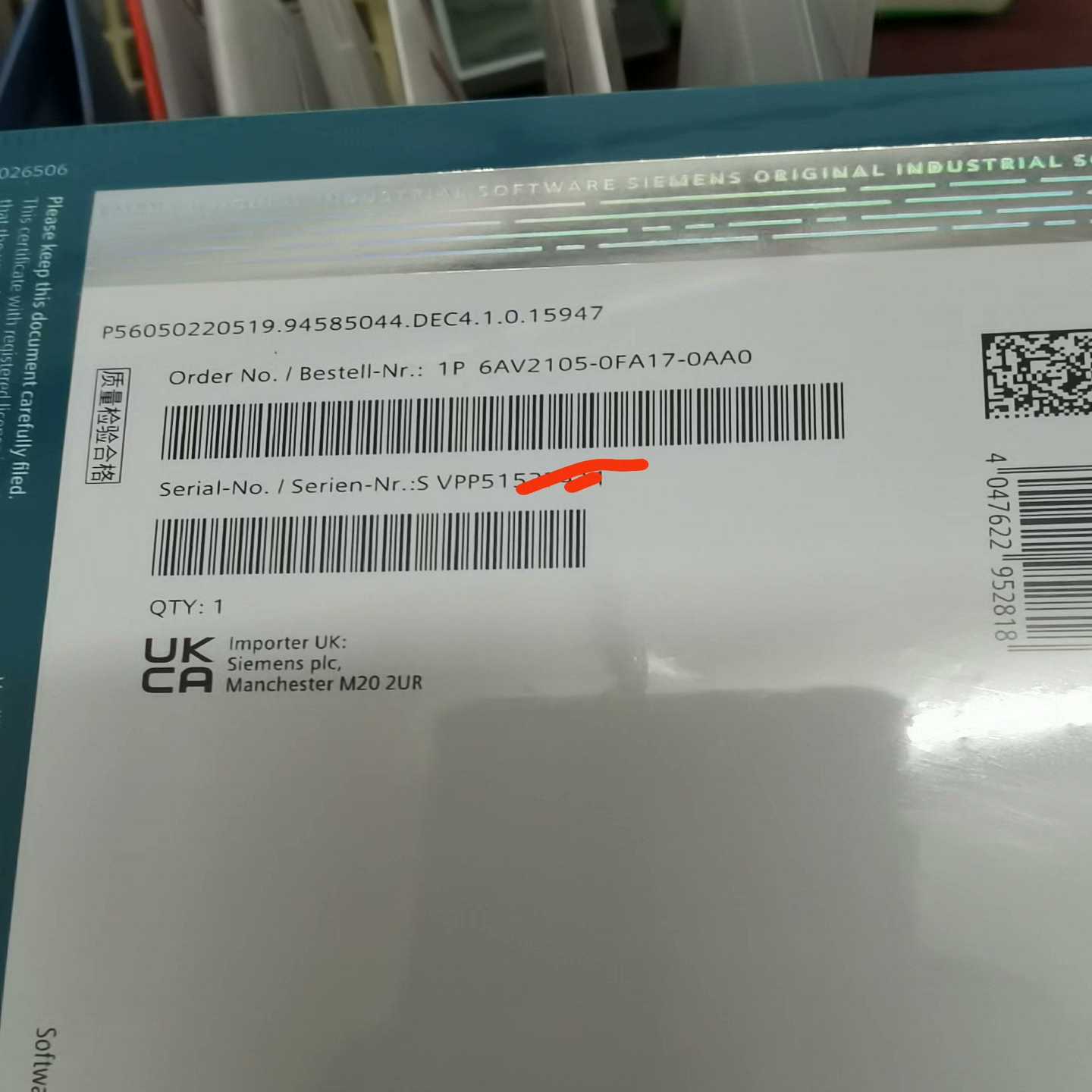 6AV2105-0FA17-0AA0未开封，询价