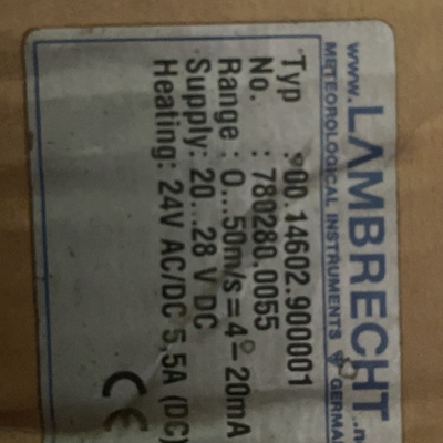 【议价】Lambrecht兰博瑞超声波风速仪型号900.14602