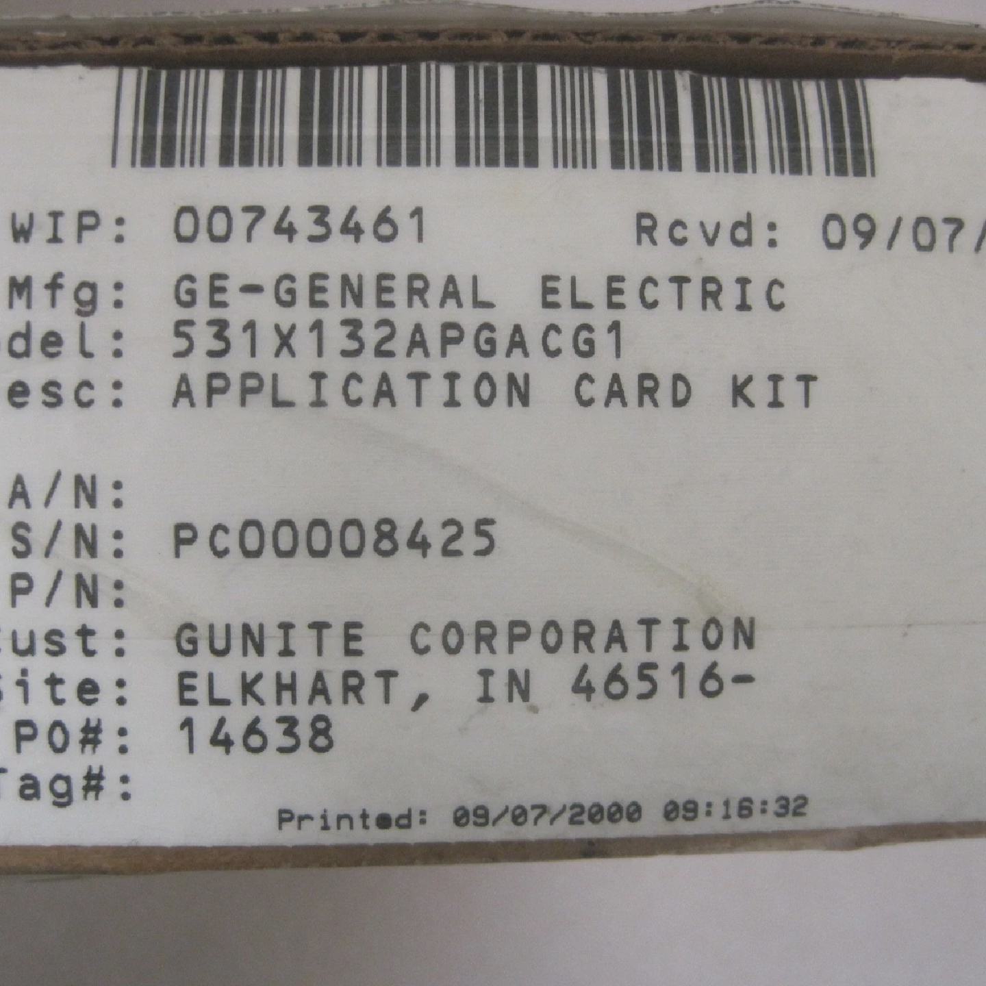Ge GENERAL ELECTRIC 531X132APGACG1 Anwendung Platte - 实物图