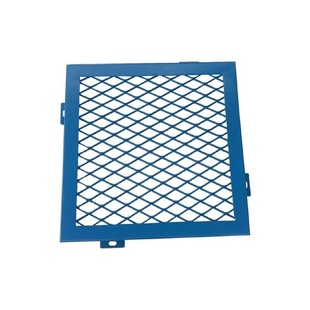 菱形铝网板吊顶铝板网幕墙门头定制金属网装饰网拉伸铝网格六边形