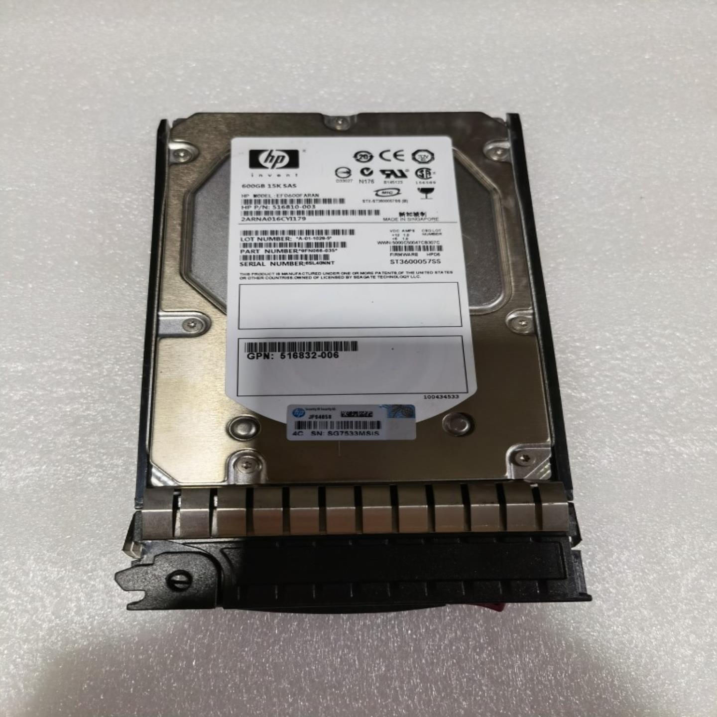 HP 600G 15K SAS 35 517354-001 516810-003 ST3600057SS 询价