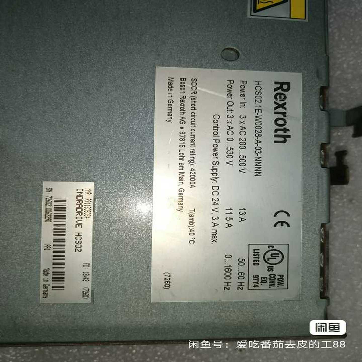 【星慕电子】力士乐的驱动器一个，驱动器型号hcs02.1e w002