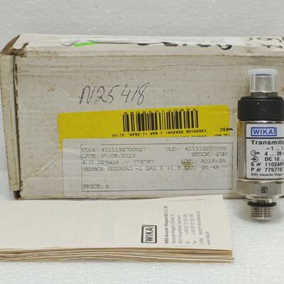 WIKA C01006 Pressure Transmitter 1 1.5 bar 420mA 1030V DC 77