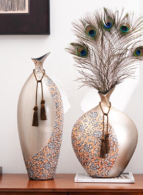 欧式陶瓷花瓶酒柜装饰品客厅电视柜玄关入户门摆件美式贴花摆设