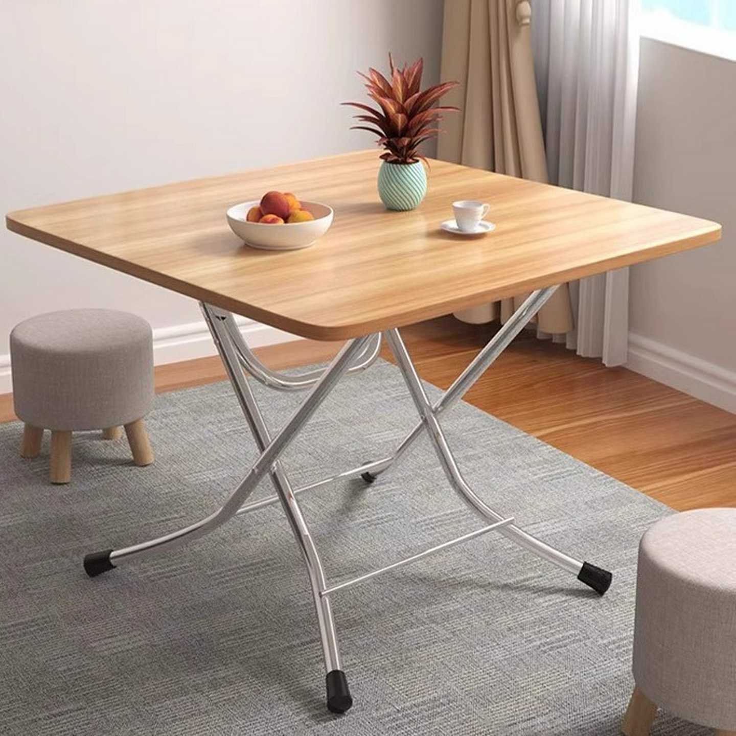 餐桌摆摊店折叠桌子折叠桌正方形夜市摆摊多功能饭桌