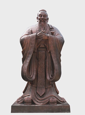 孔夫子玻璃钢人物雕塑制作厂家园林大型校园落地铸铜雕像景观定制