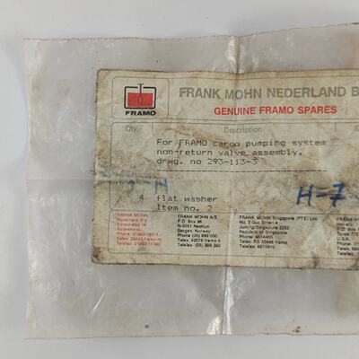 H7 Rondelle Plate 2931133 Pour Framo Pompe Vritable Pices de