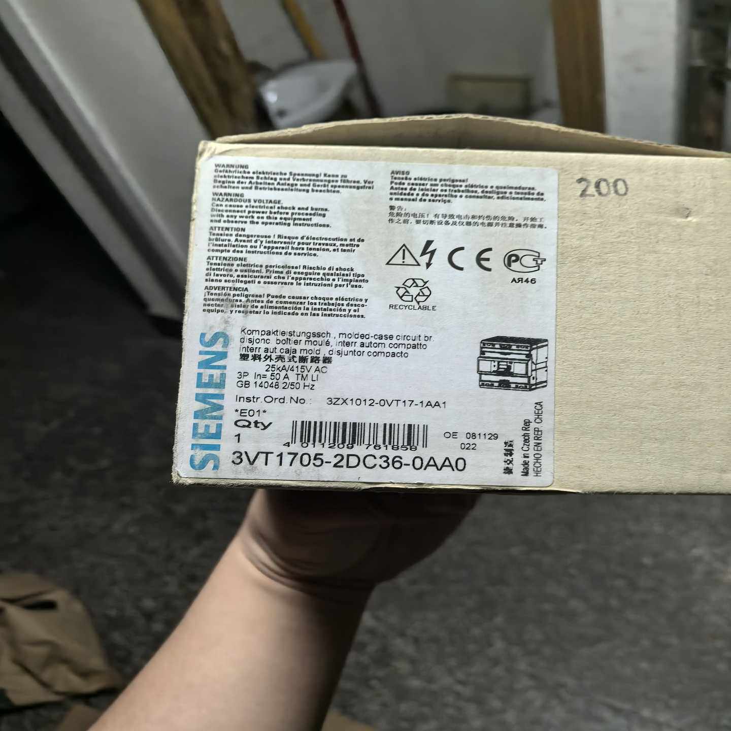 塑壳断路器3VT1705-2DC36-0AA0询价