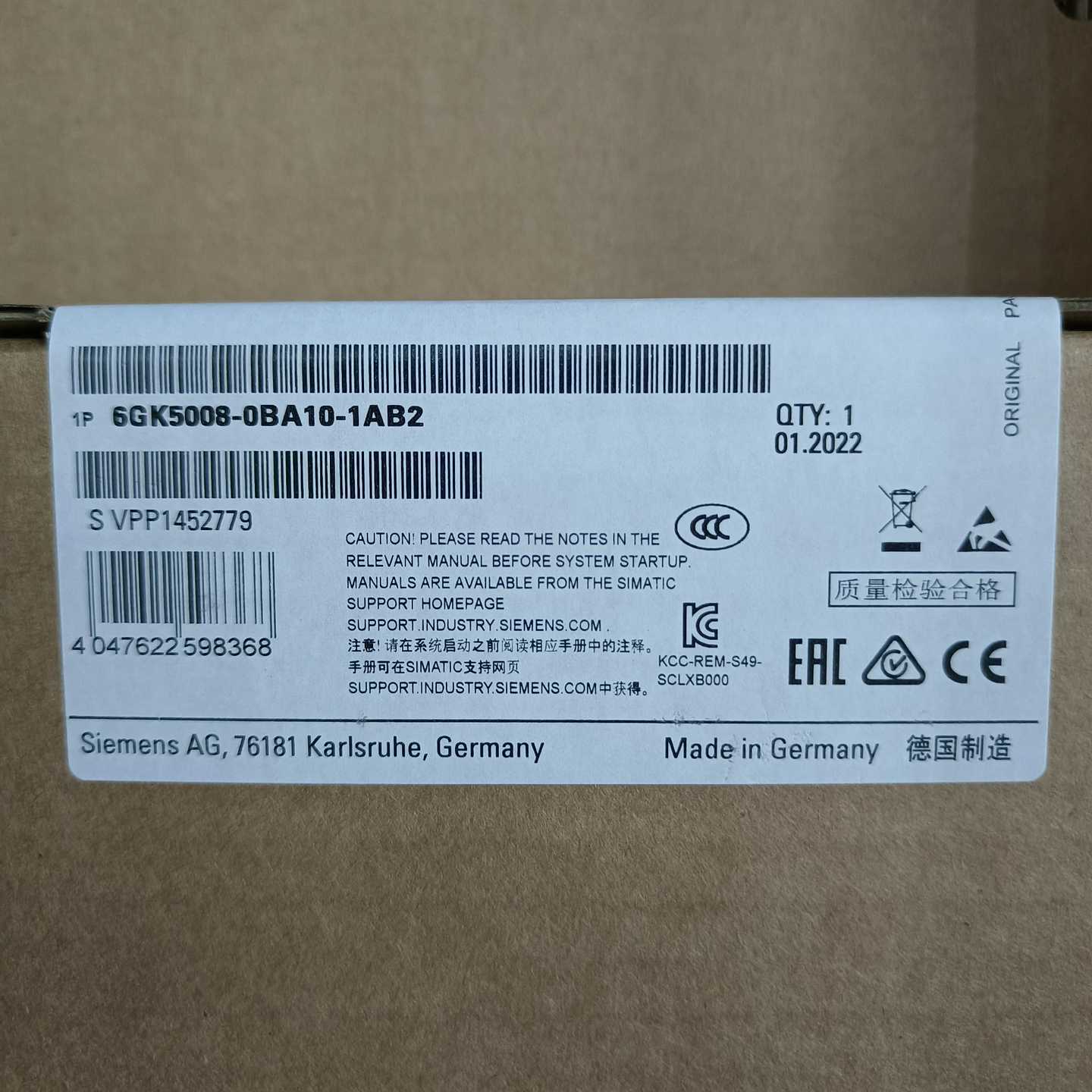【议价】6GK5008-0BA10-1AB2未开封保内现适用