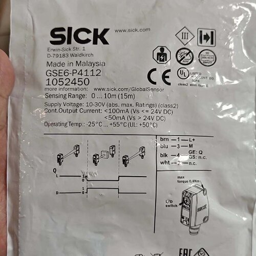 溢价-西克对射光电传感器GSE6P4112订货号号105245