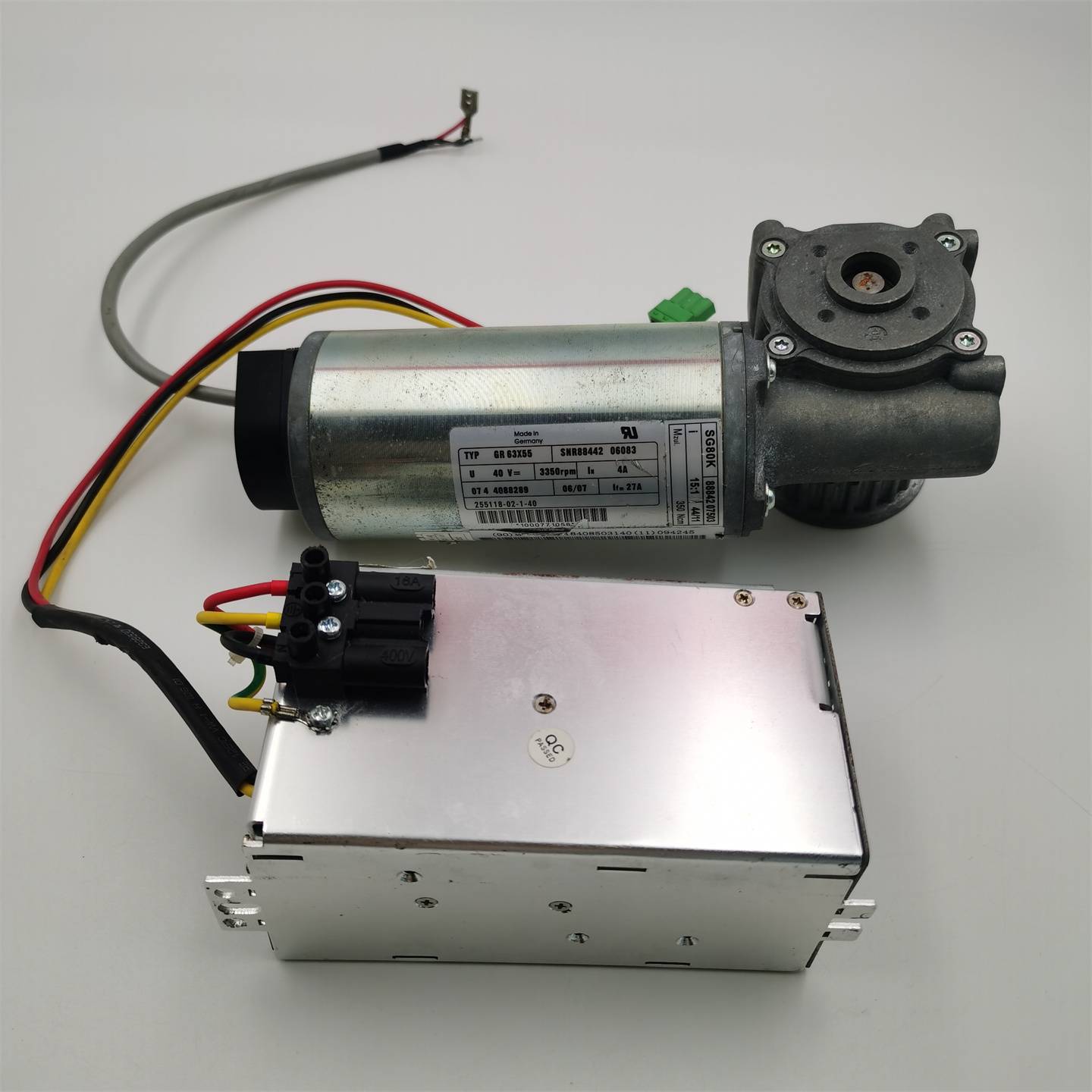 议价-德恩科电机GR63X5540V3350rpm带减速机SG80K15:1带电源