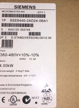 议价西门子440变频器6SE6440-2AD24-0BA1 A级滤波器3AC 380-480V-