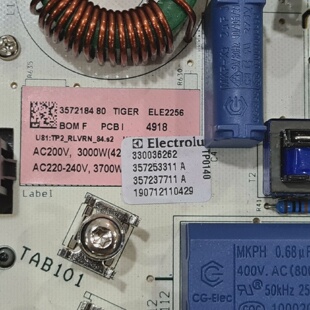 357253311A Induction Board PCB Electrolux Cooktop