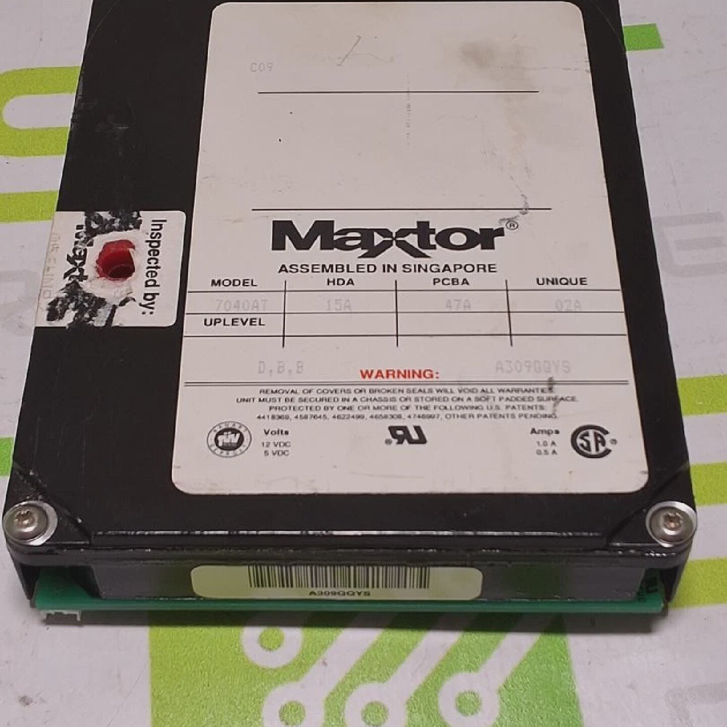 MAXTOR7040AT40MBIDE硬盘