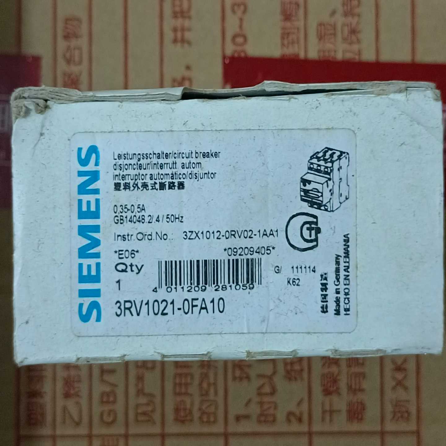 （时间电子）断路器3RV1021-0FA10