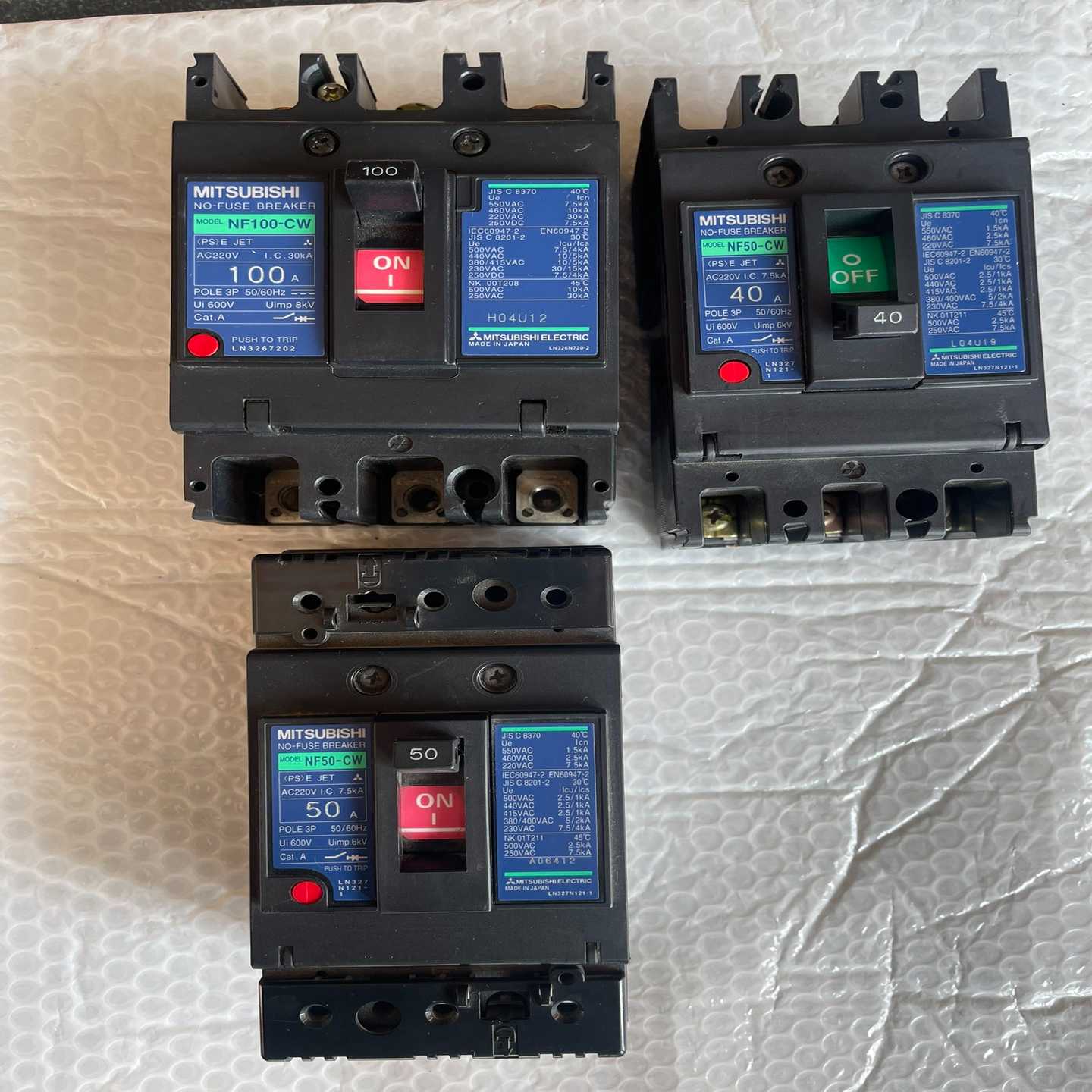 【请询价】原装拆机正品三菱塑壳断路器NF100-CW空气开关3P10