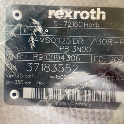【询价】力士乐柱塞泵R9010994306 A4VSO125DR
