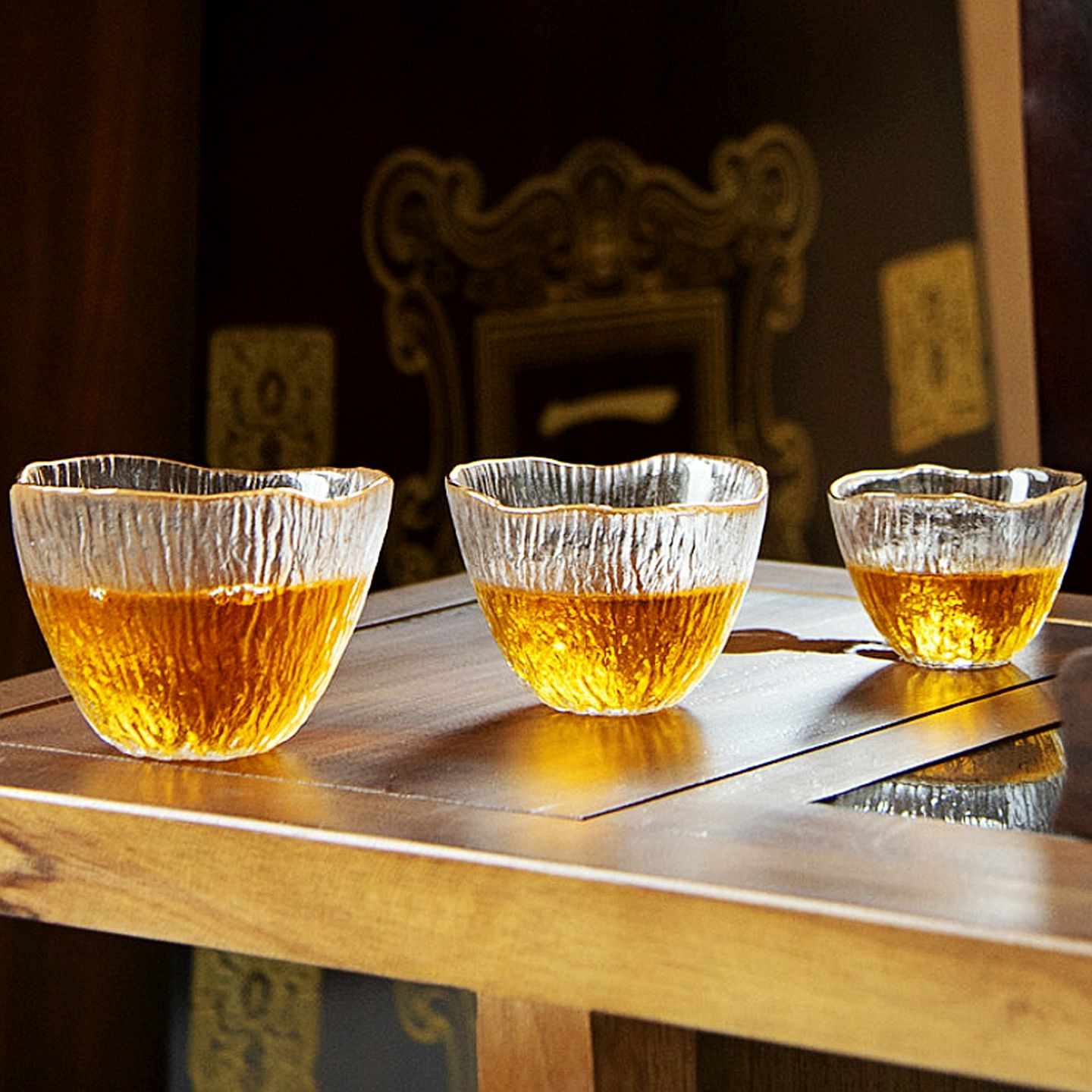 日式手工初雪雨落茶杯加厚建盏主人杯单杯功夫玻璃茶具琉璃清酒杯