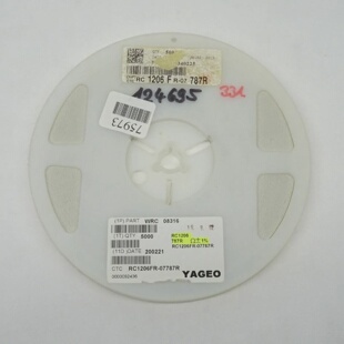 议价5000X Yao Smd Widerst 787R Ohm   Rc1206  Wrc08316  Rc120