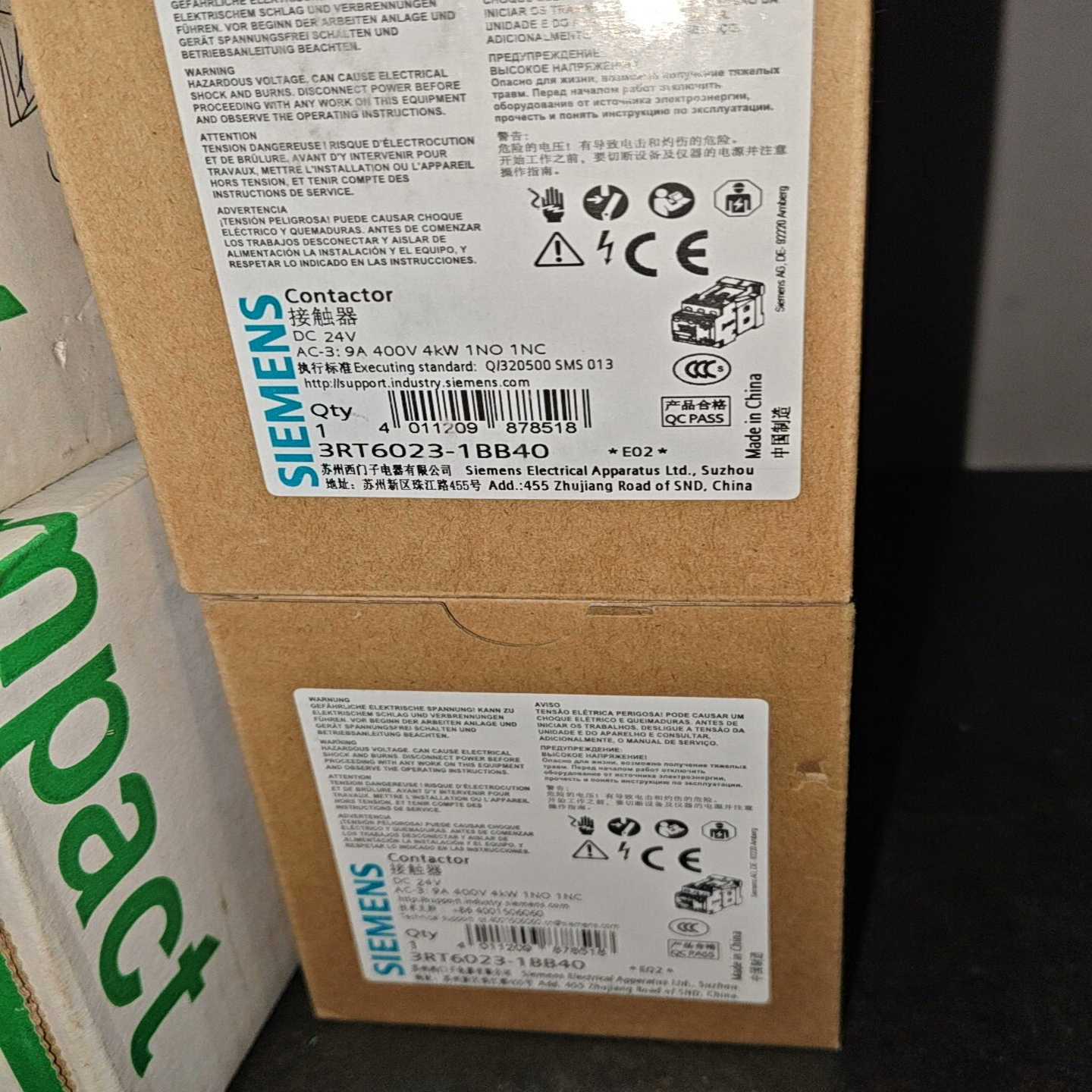 【议价】接触器3RT6023-1BB40DC24V适用