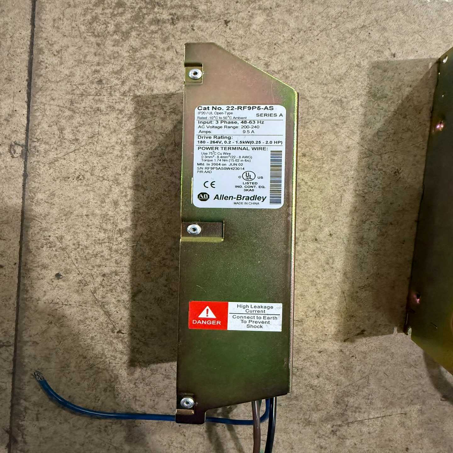 （议价）AB变频器的滤波器22-RF9P5-AS新
