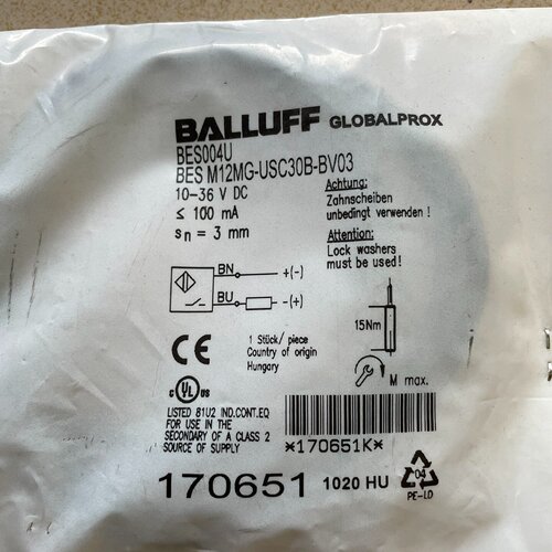 巴鲁夫BALLUFF接近开关型号BESM12MGU-询