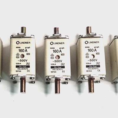 5Pcs.Lindner NH00 160Amp 500V Fuse