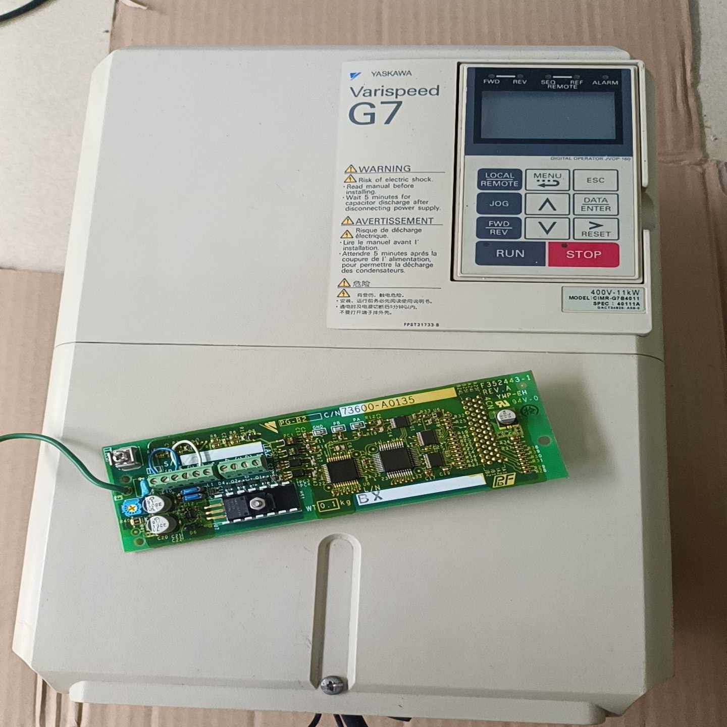 安川G7系列变频器CIMR-G7B4011带PG-B2分--议价商品