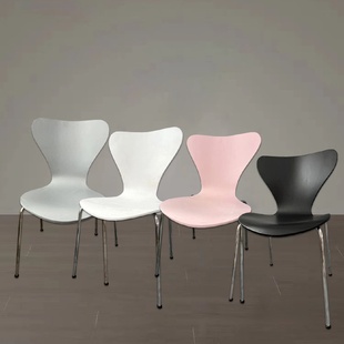 现代简约靠背椅子北欧网红实木贝壳椅餐厅书房卧室客厅家用餐椅