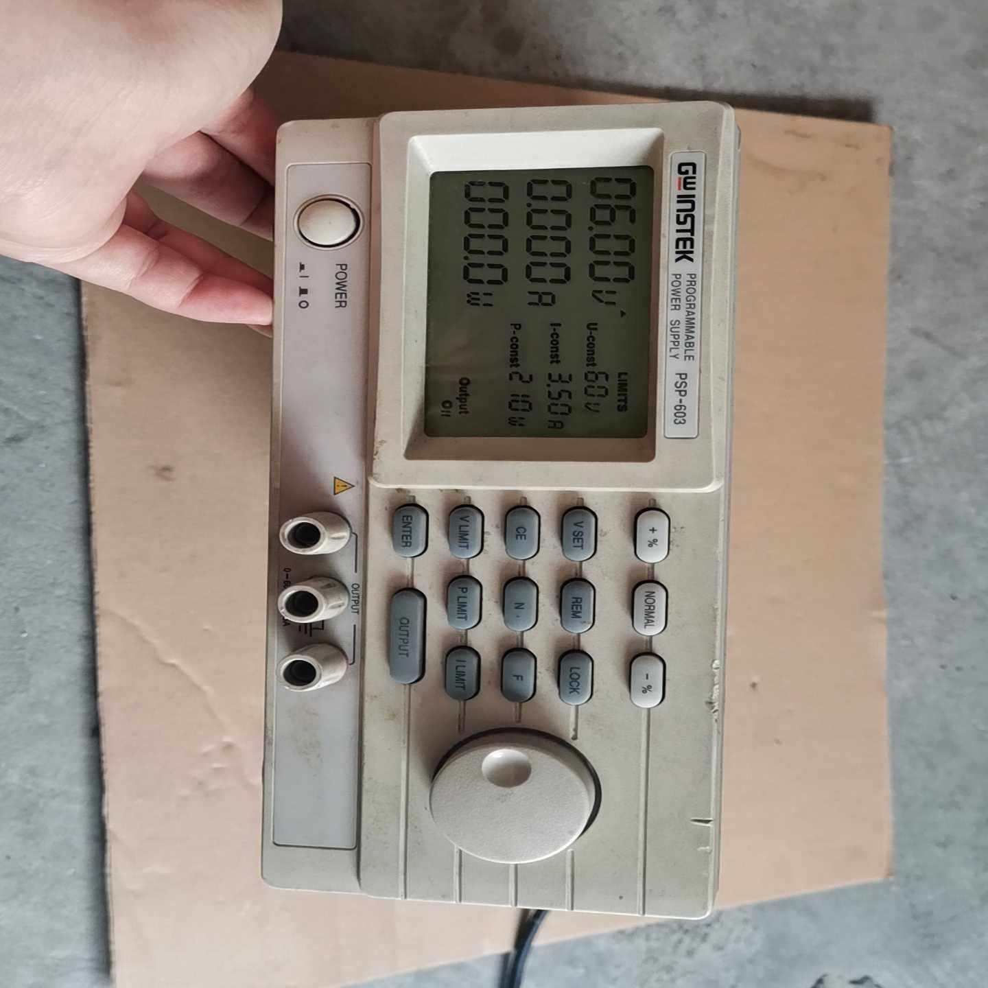 台湾固纬PSP-603可编程电源，通电显示屏正常，裸机实物拍--议价