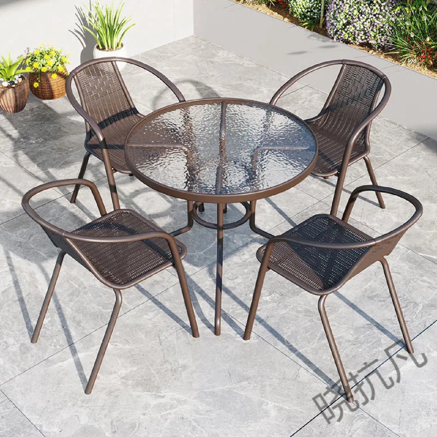 xkf1户外桌椅阳台露天桌椅套件花园现代铁艺桌椅室外庭休闲带伞桌,居家布艺,入户地垫,淘宝优惠券,粉丝福利购,淘宝优惠卷