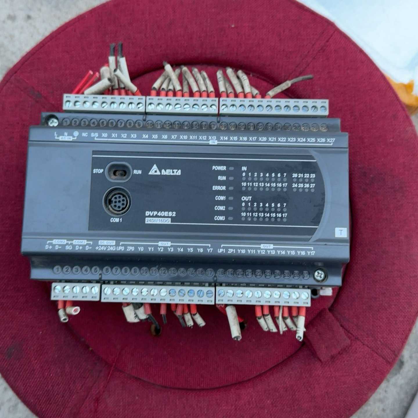 拆机台达PLC型号DVP40ES2，原装拆机，功能正常，--议价商品