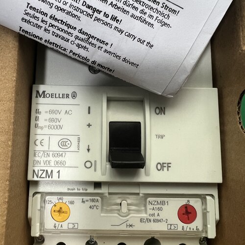 询-穆勒断路器NZM1NZMB1A160额定电压690