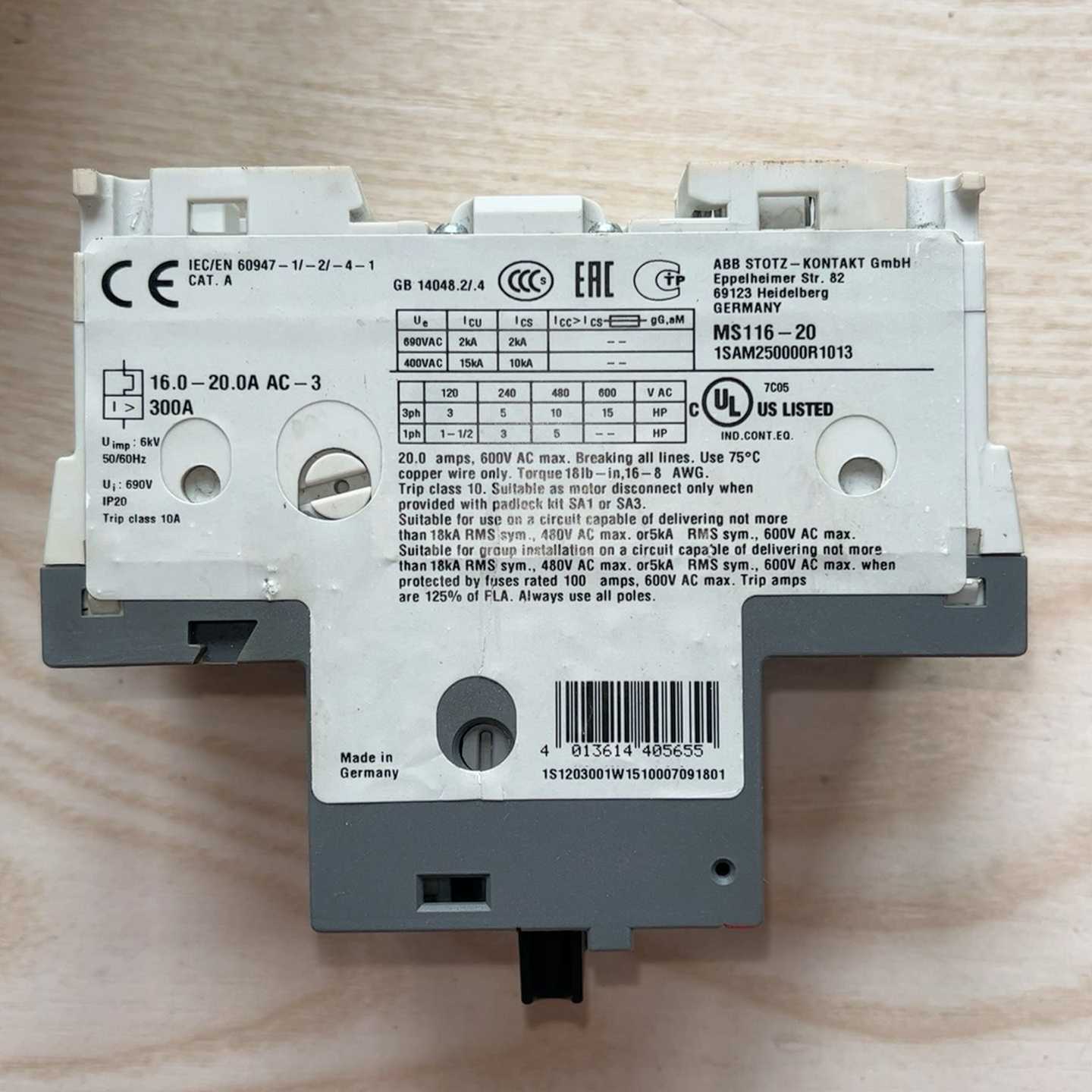 议价ABB马达断路器电机保护器MS1M32-32，25-3现货/维修