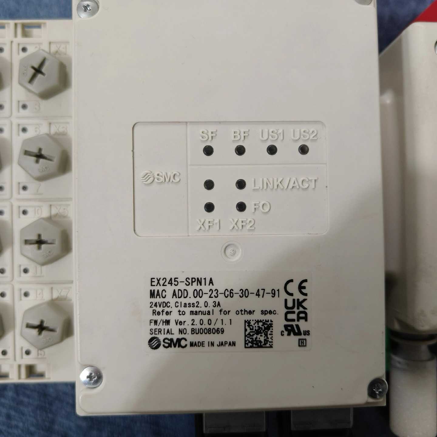 询价SMC全新抓手阀岛一套，型号EX245-SPN2A，含四位三