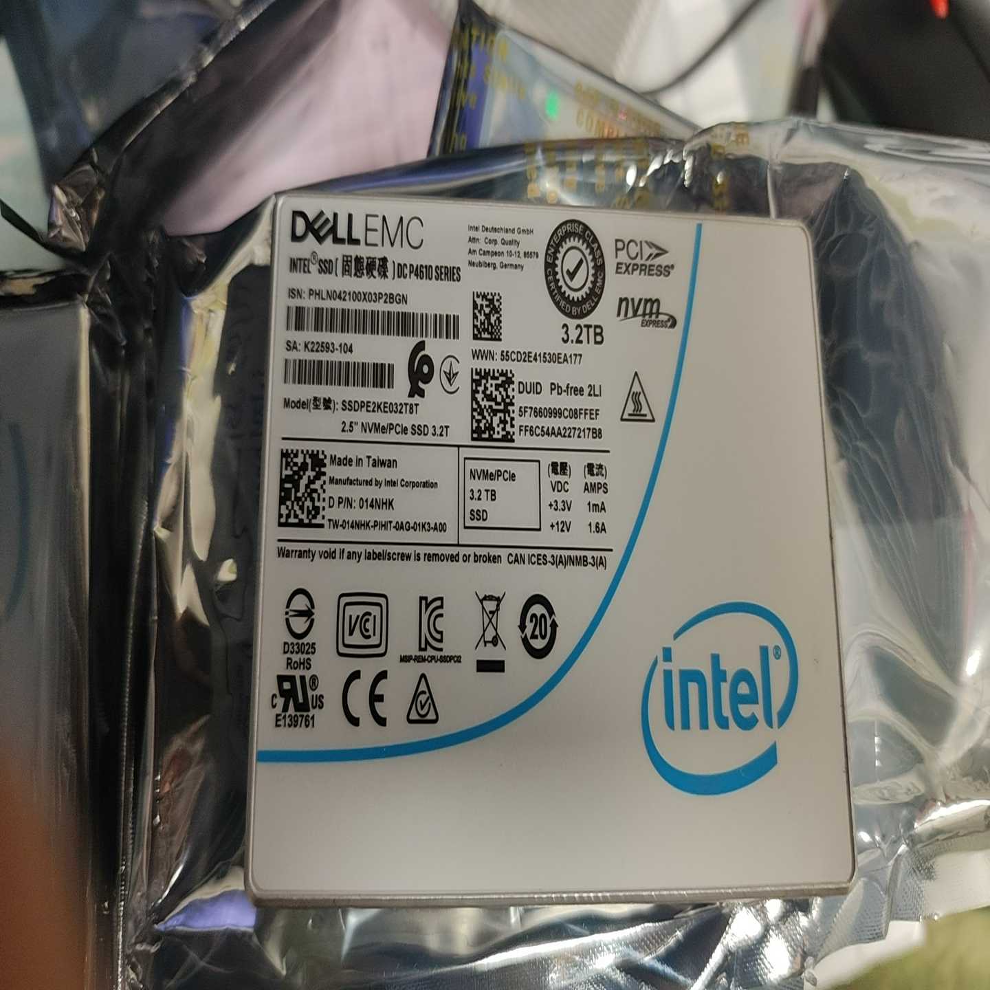 现货25个dellemc英特尔P46103.2T--议价商品