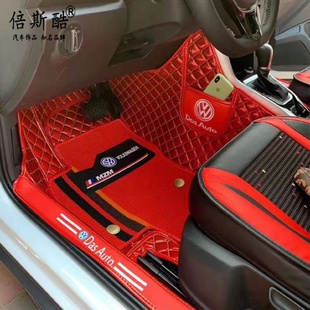 水晶镭射皮革脚垫汽车脚垫极氪001脚踏垫全包围汽车地垫垫子地毯