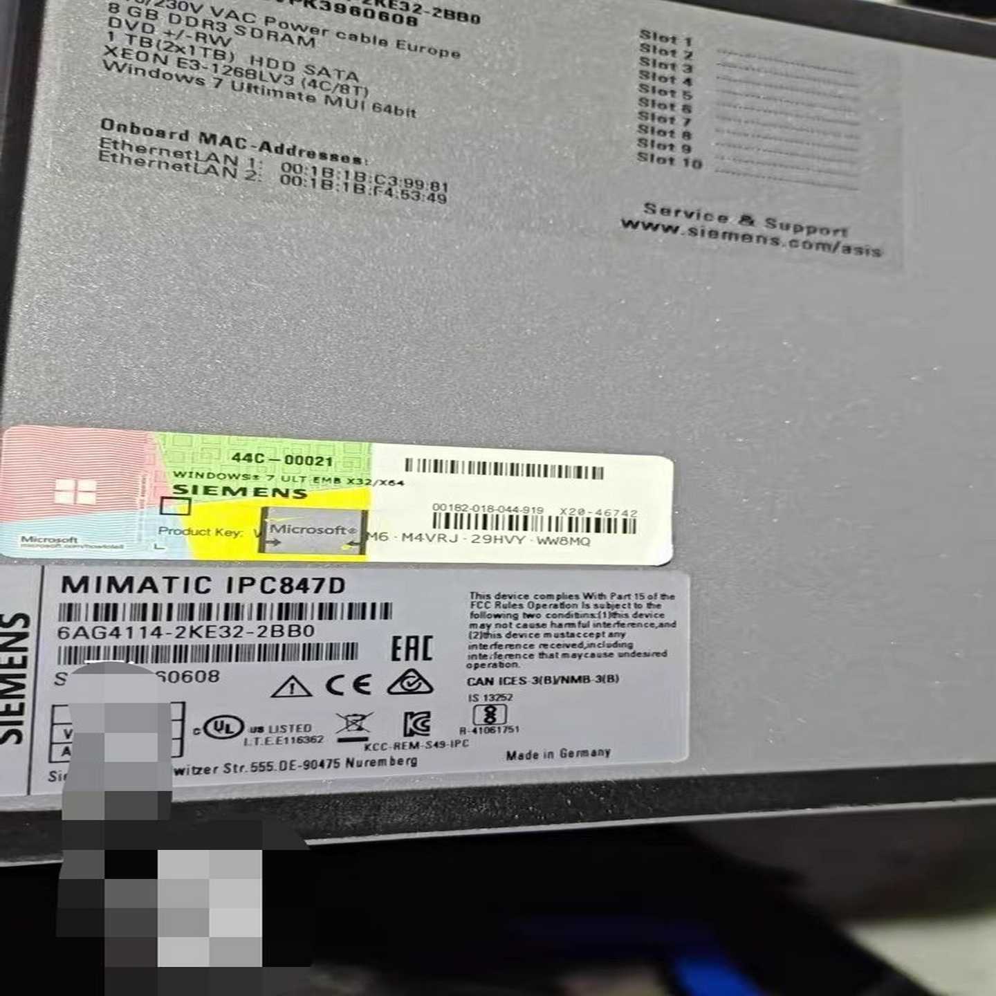 西门子工控机6AG4114系列，型号齐全：--议价商品